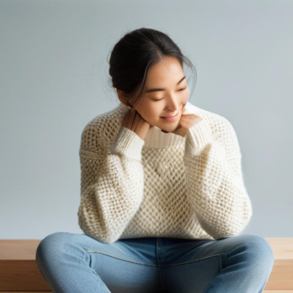 긍정심리학을 통한 자아 존중감 향상 - **Prompt:** "A person in their late 20s, gender-neutral, sitting comfortably by a large window with ...